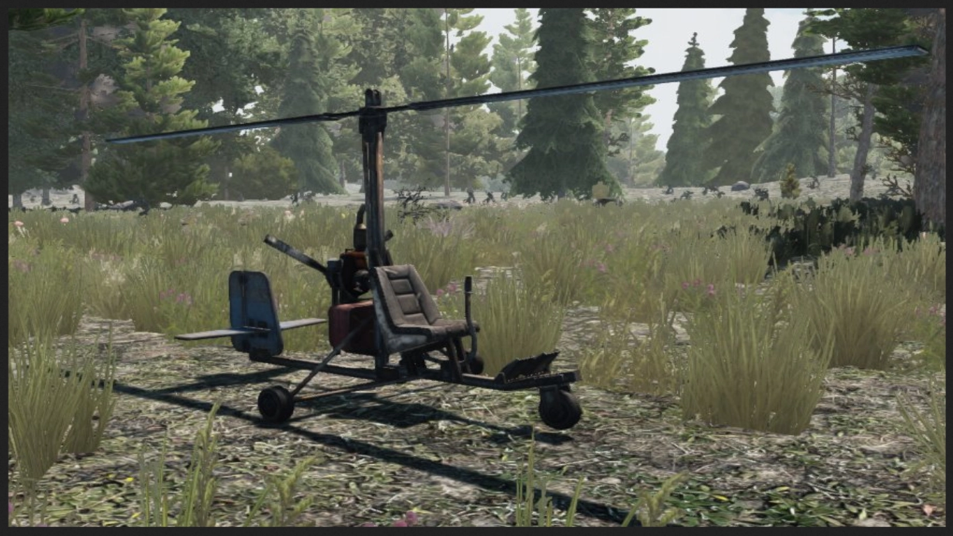 Gyrocopter in 7 Days to Die – Endgame-Luftfahrzeug für schnelle Reisen
