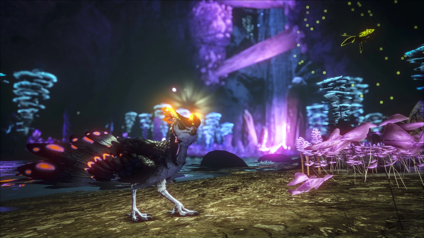 Grondstoffen in ARK Aberration: Red/Blue Gems en Element Ore in diepe, stralende zones