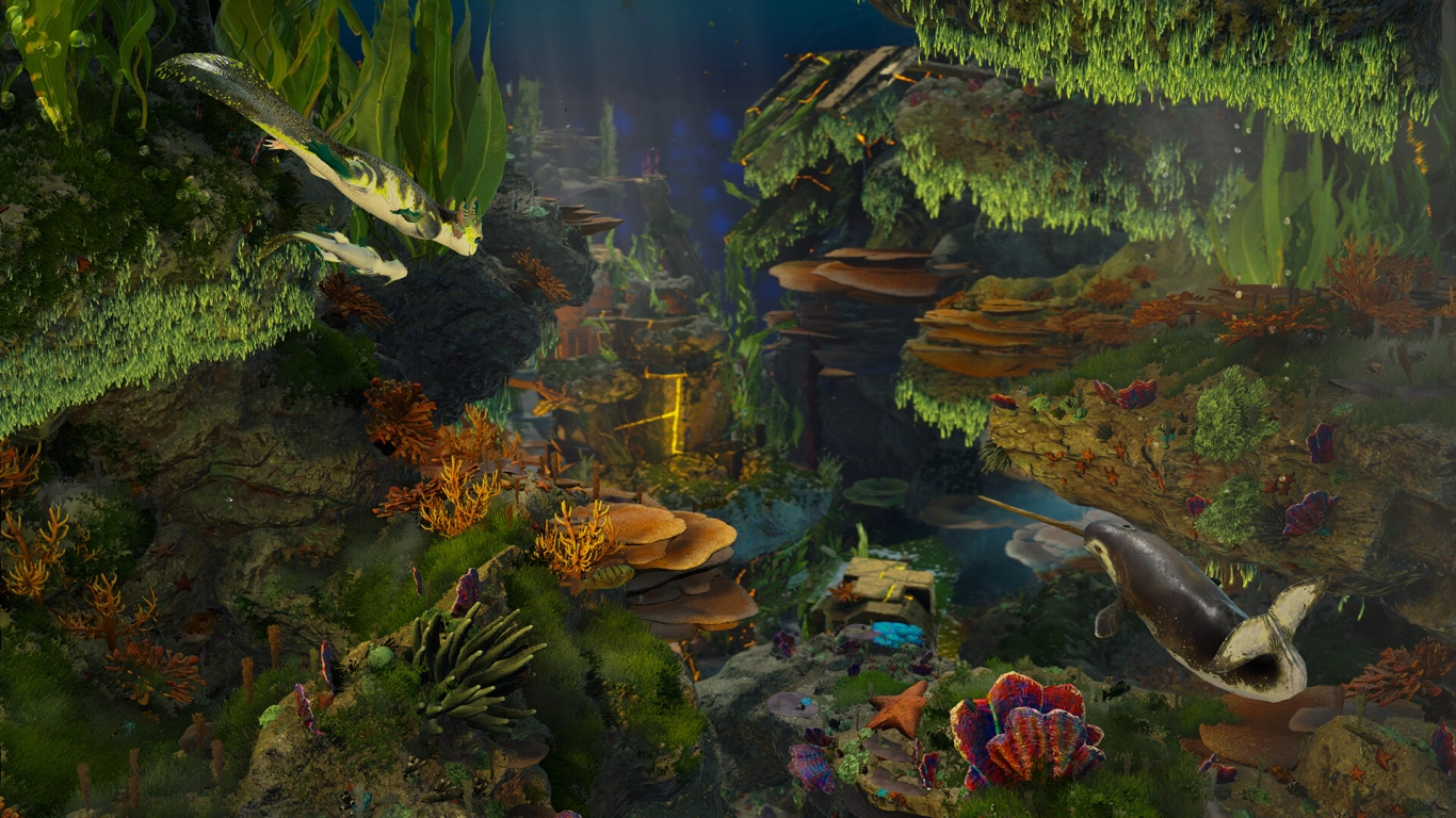 Sfeer en geluid in ARK: Aquatica – bioluminescentie, deeltjes en de stilte van de diepzee
