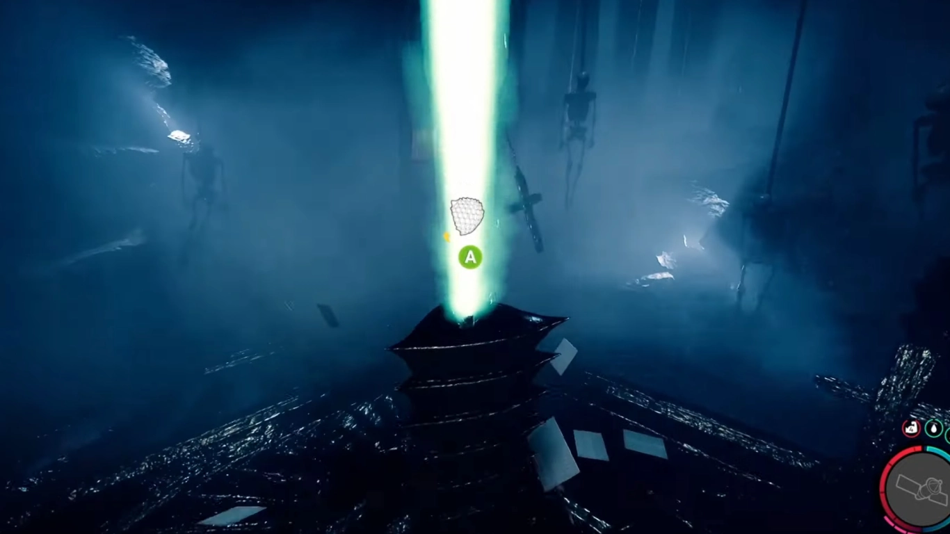 Raggi di luce indicano la via verso l’ultimo artefatto in Sons of the Forest dopo il finale