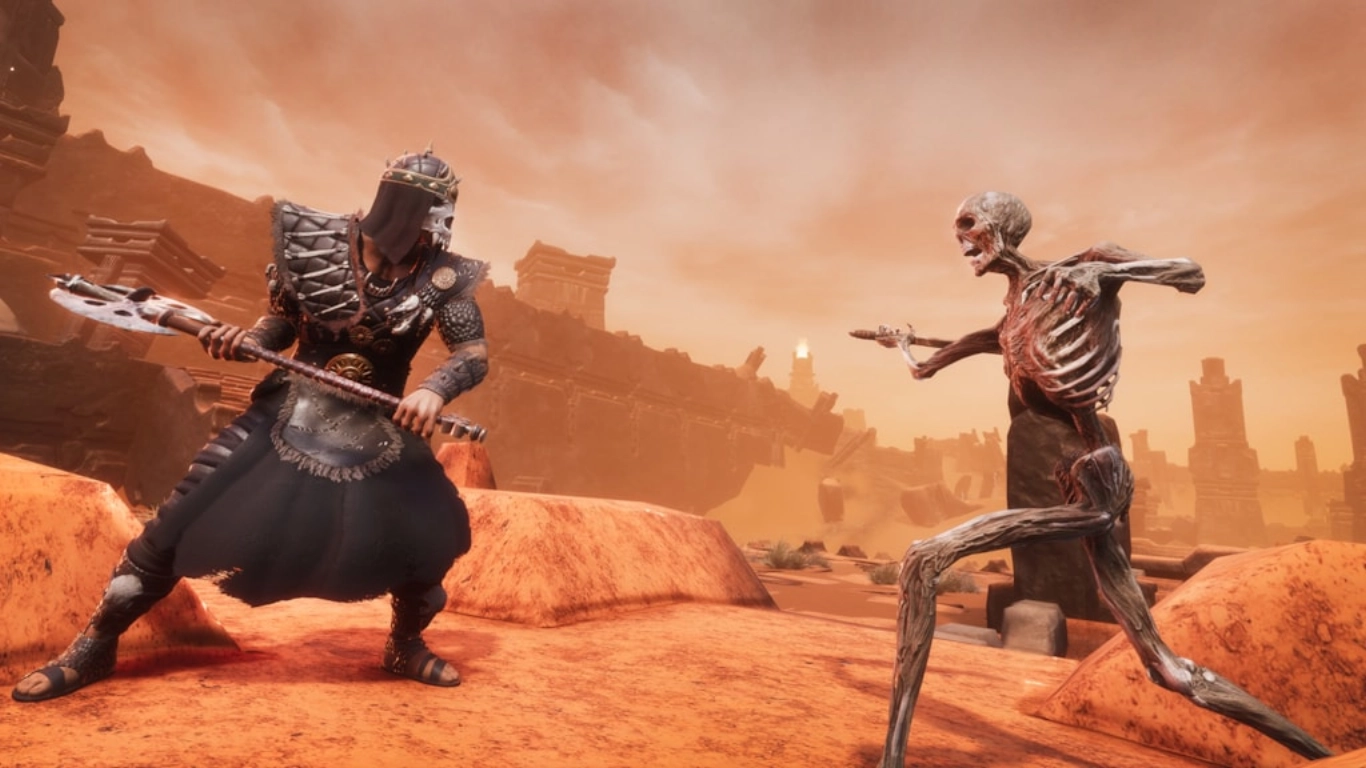 Conjunto de construcción para arenas con muros, portones y gradas en Conan Exiles