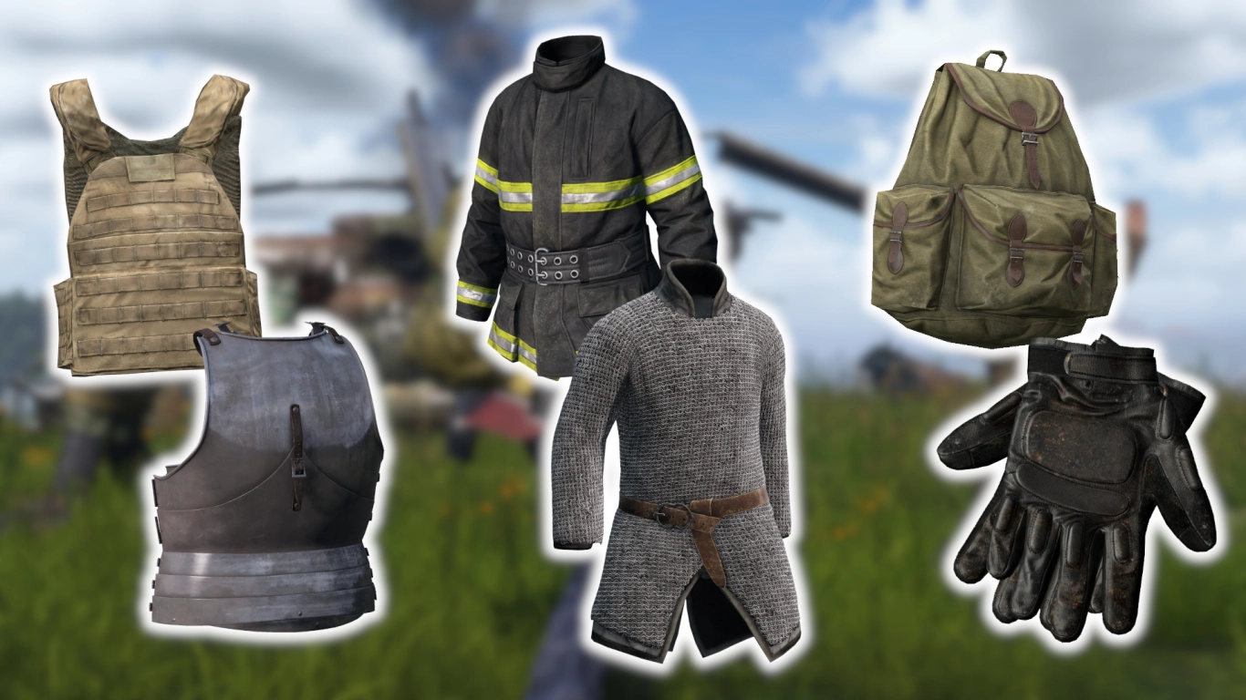 DayZ veste, jakker og rygsække – plate carrier, feltvest, brandmandsjakke og feltrygsæk for beskyttelse og bærekapacitet