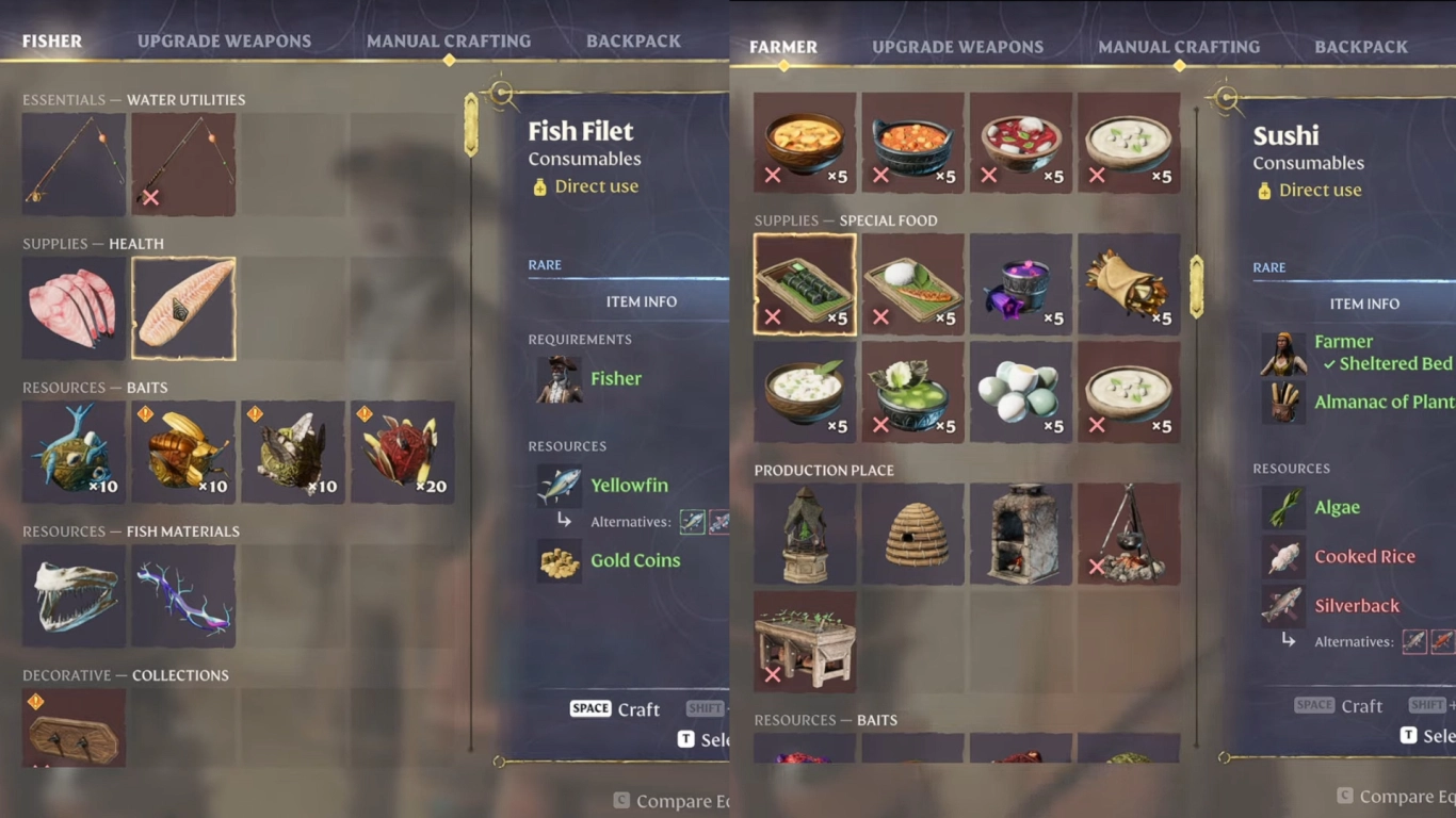 Enshrouded’da balıkçılığın sağladığı faydalar ve ödüller