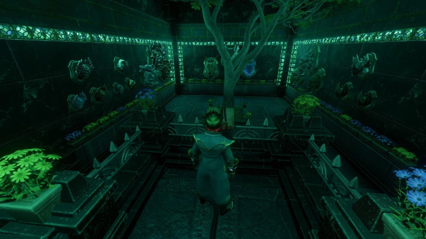 Éclairage indirect dans Enshrouded avec des blocs lumineux cachés