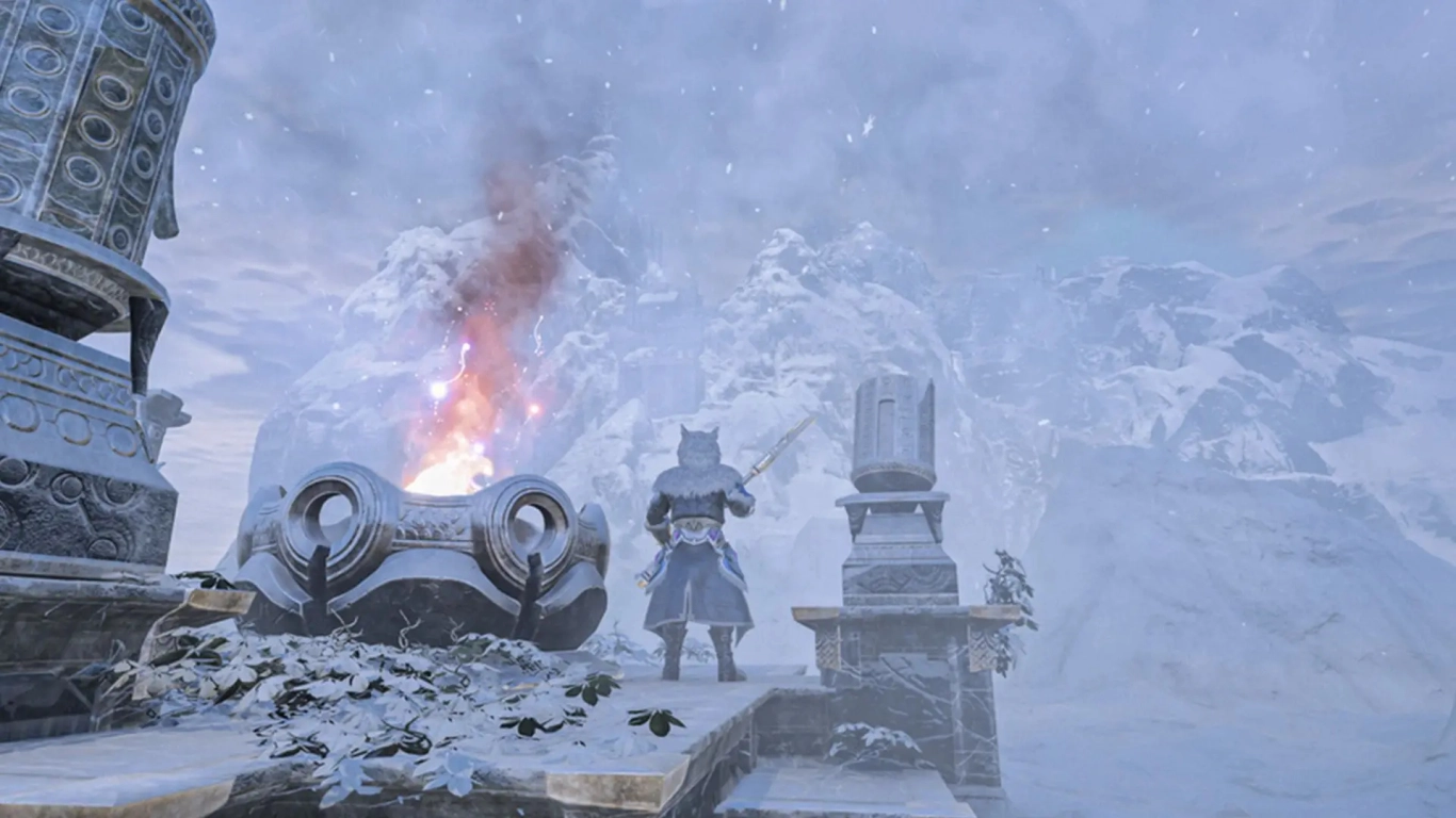 Enshrouded Albaneve Summits besneeuwde bergen en ertsen