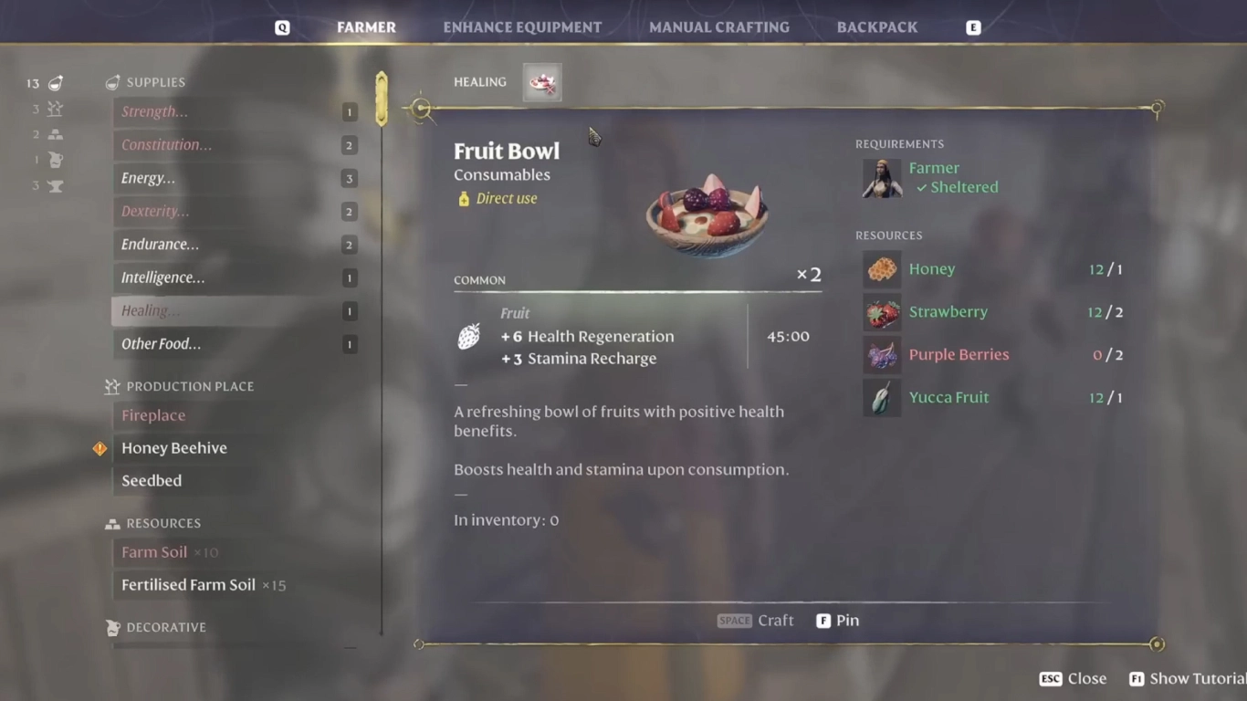 Tipi di piante in Enshrouded: frutta, verdura, erbe, cereali e altro