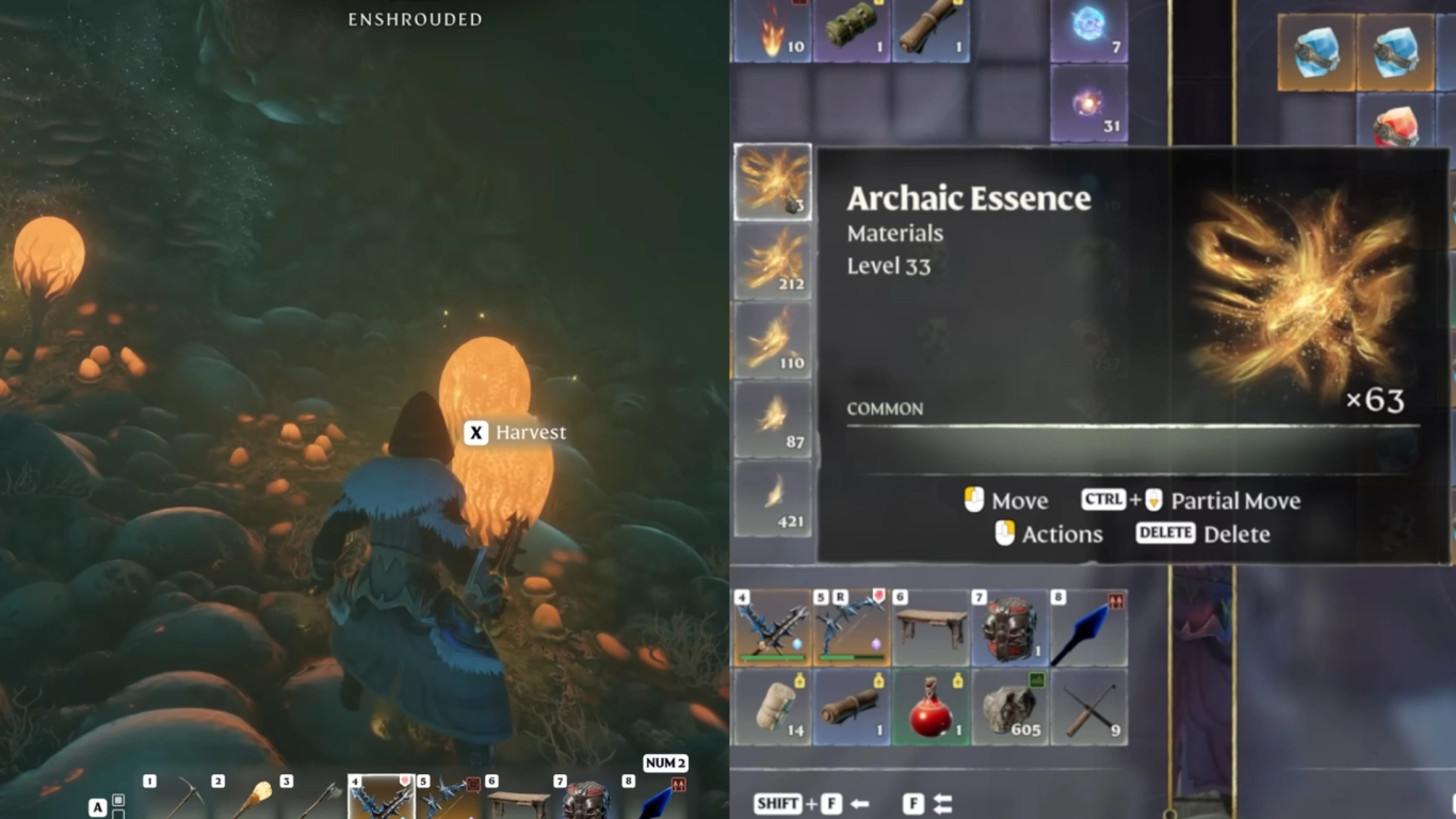 Archaische Essenz in Enshrouded: Fundorte und Nutzen zum Aufwerten von Juwelen