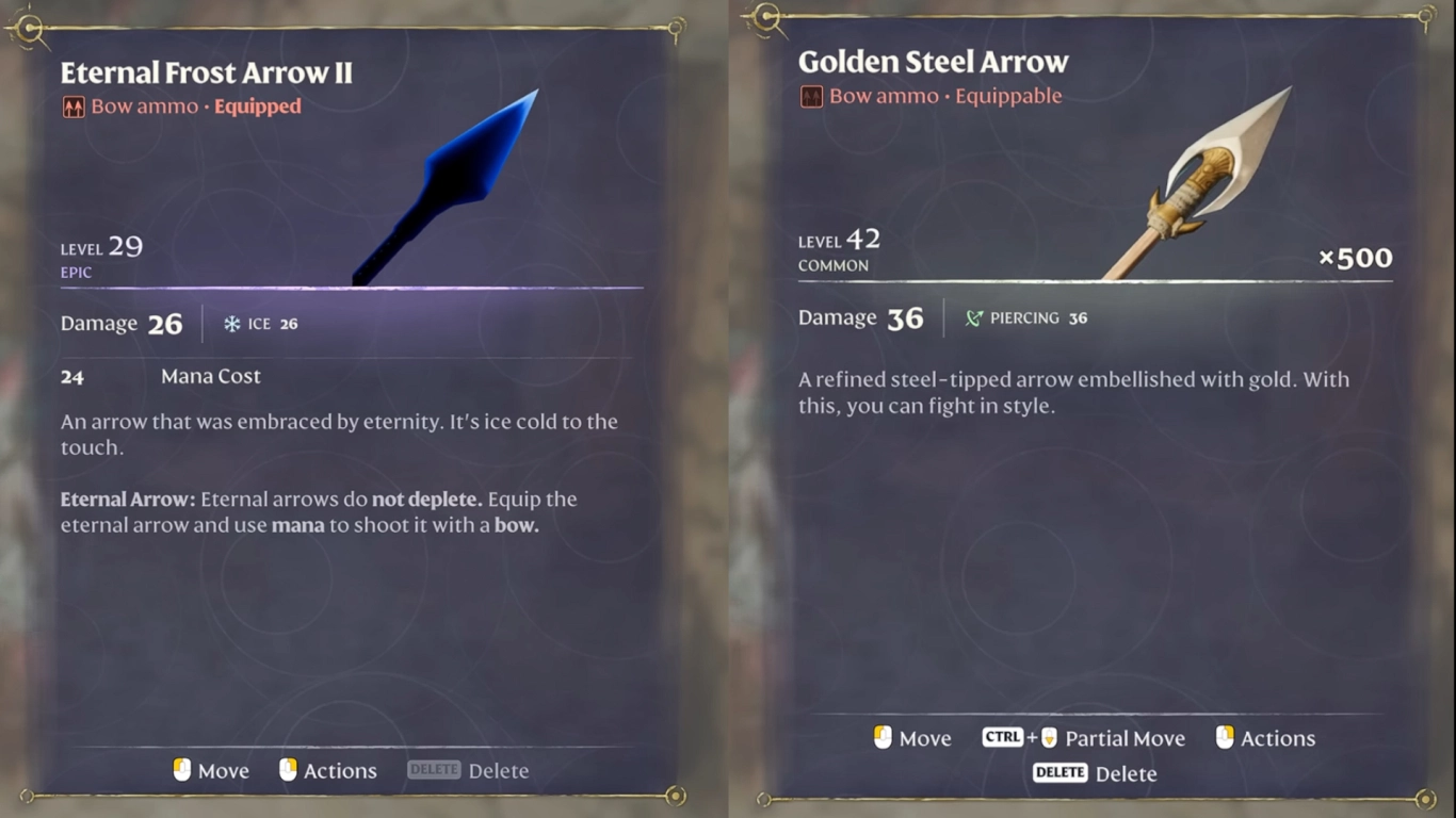 Enshrouded Pfeile und Elementarschaden für Ranger