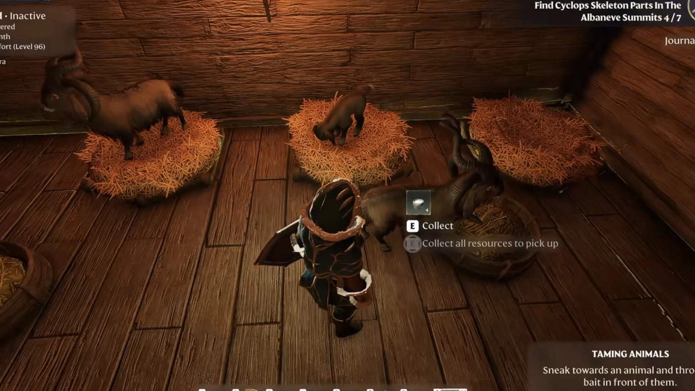 Resumo dos animais de Enshrouded com locais e produtos