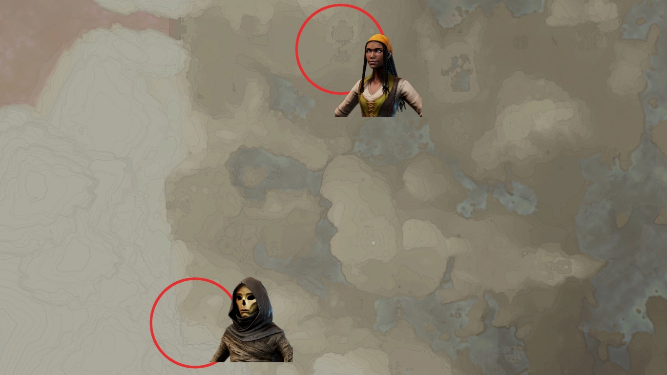 Enshrouded Caçadora Athalan Skree: local no Santuário da Noite