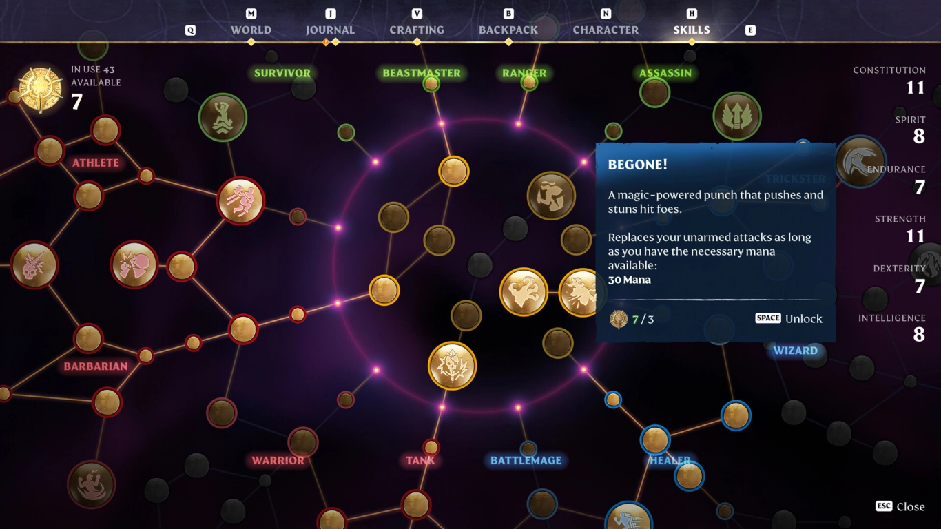 Enshrouded Kampf mit Magie Fernkampf und Nahkampf