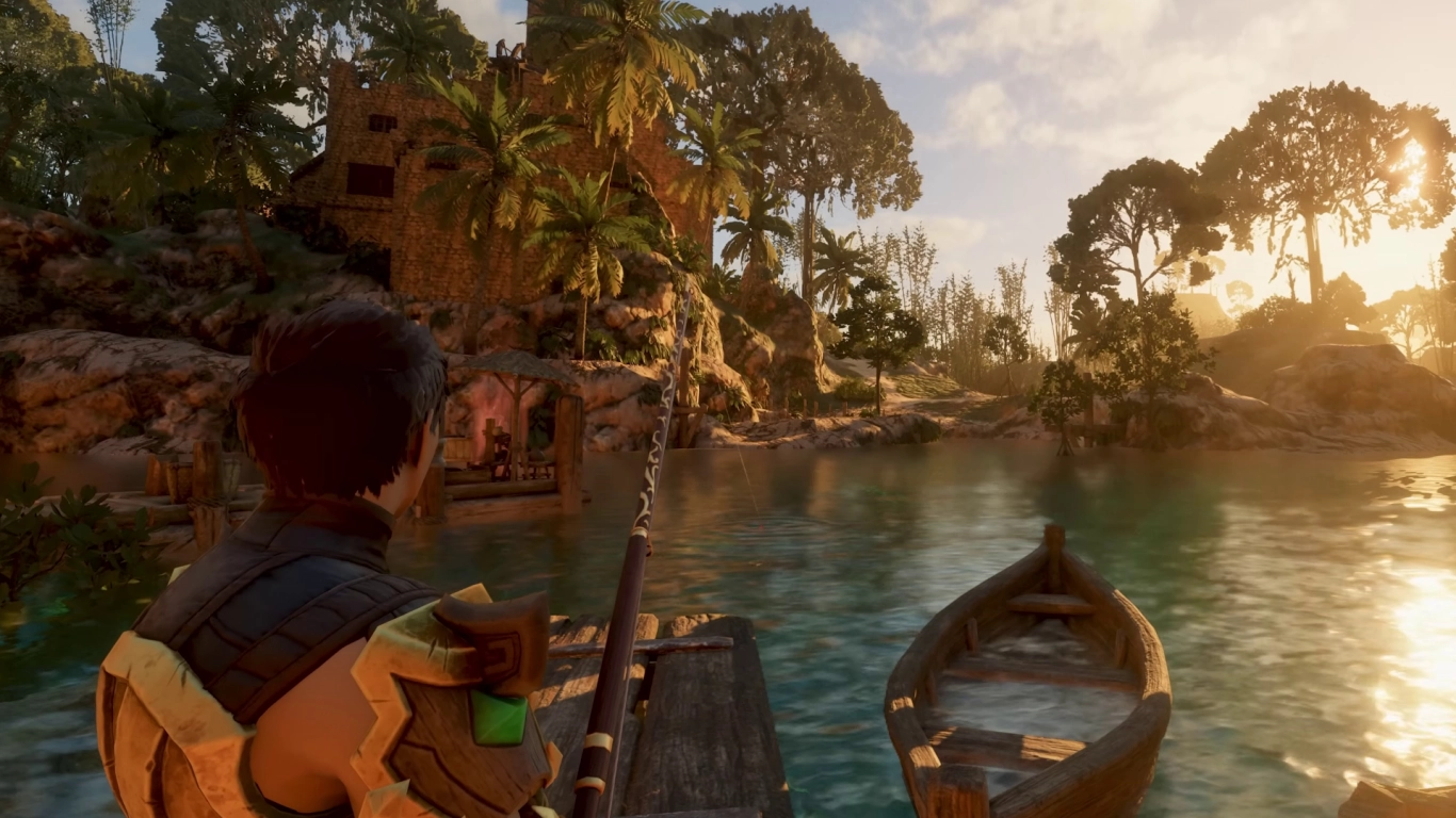 Vissen in Enshrouded Update 7 met minigame en aas