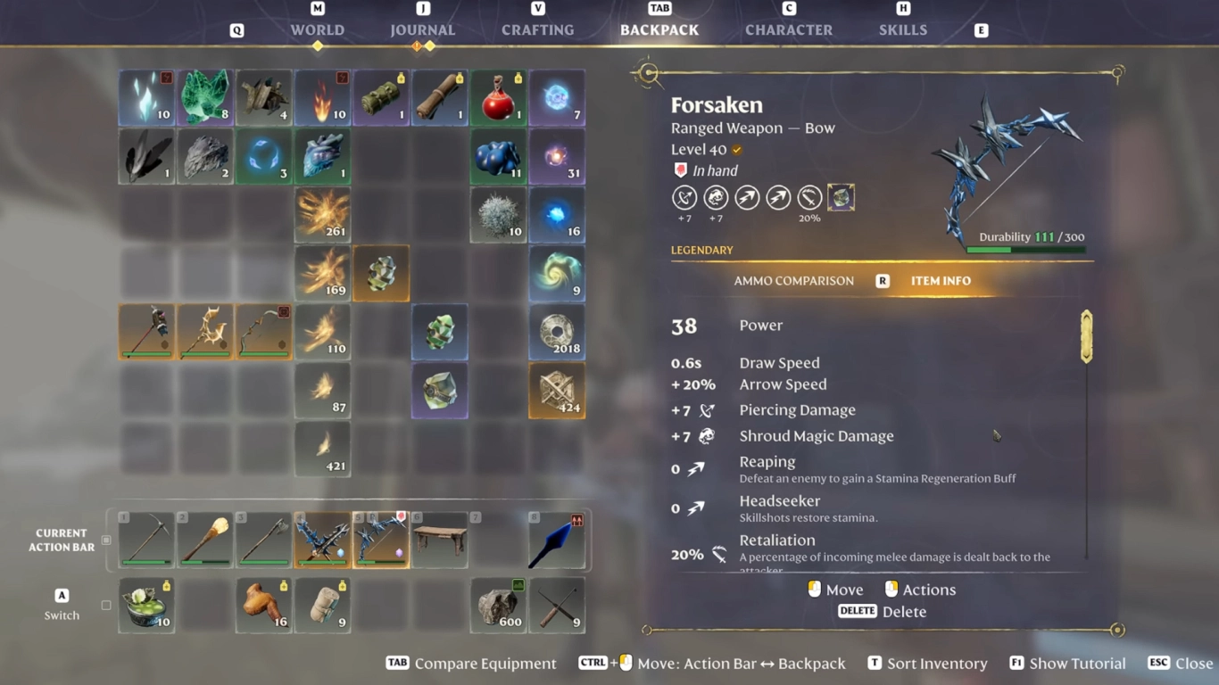 Enshrouded walka na dystans – łuki, strzały i obrażenia żywiołowe