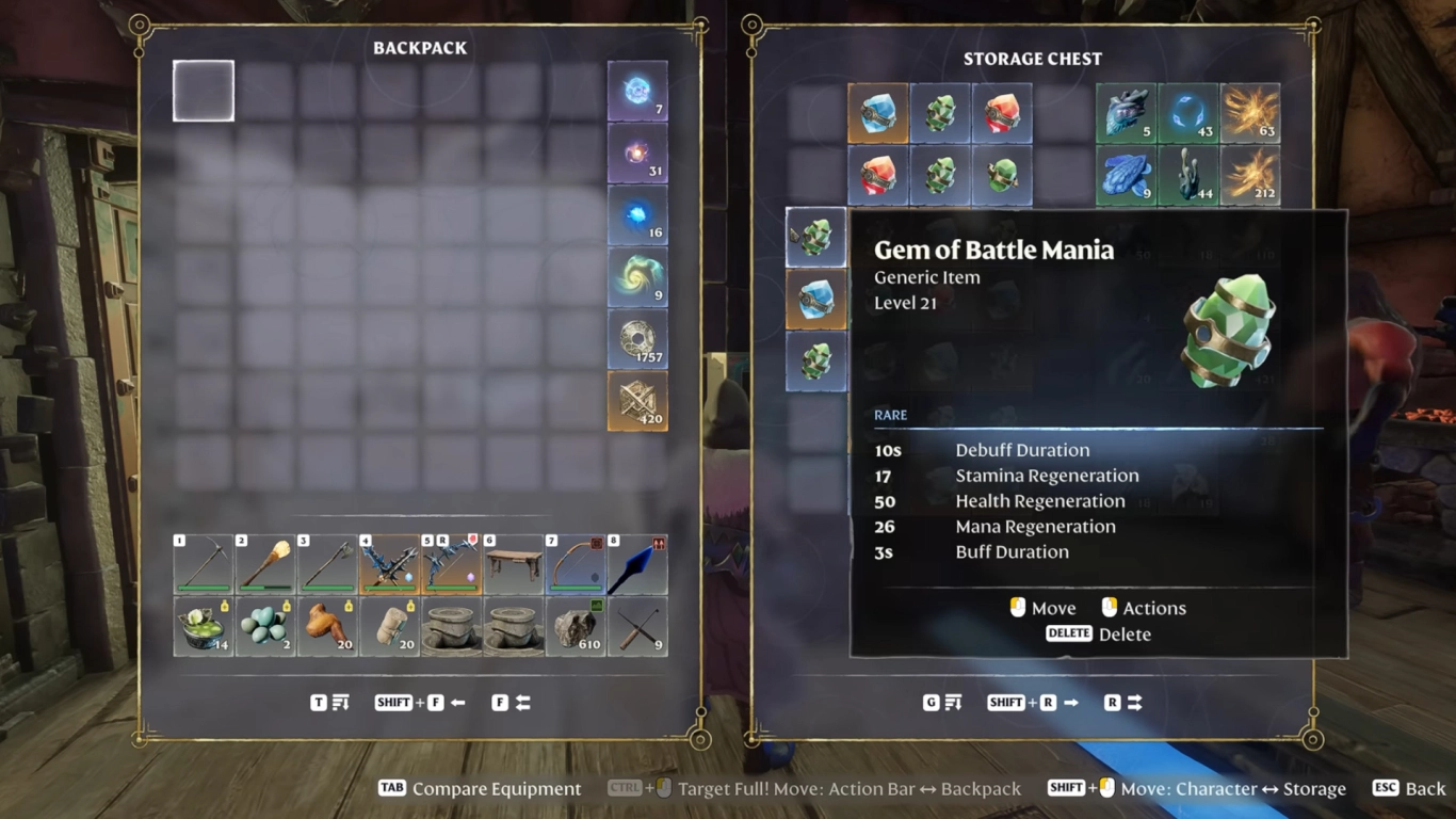 Enshrouded klejnoty – gniazda w broni i ich efekty