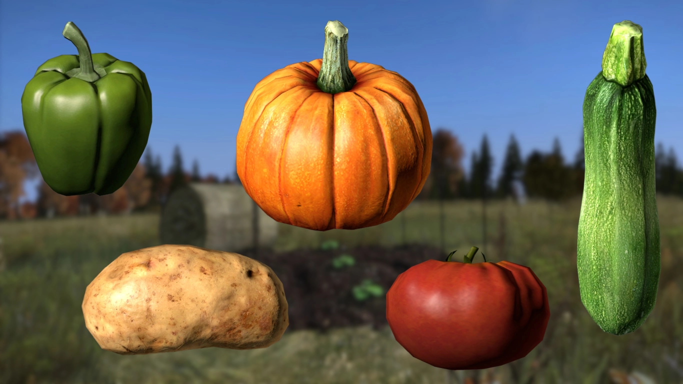Varietà di verdure in DayZ