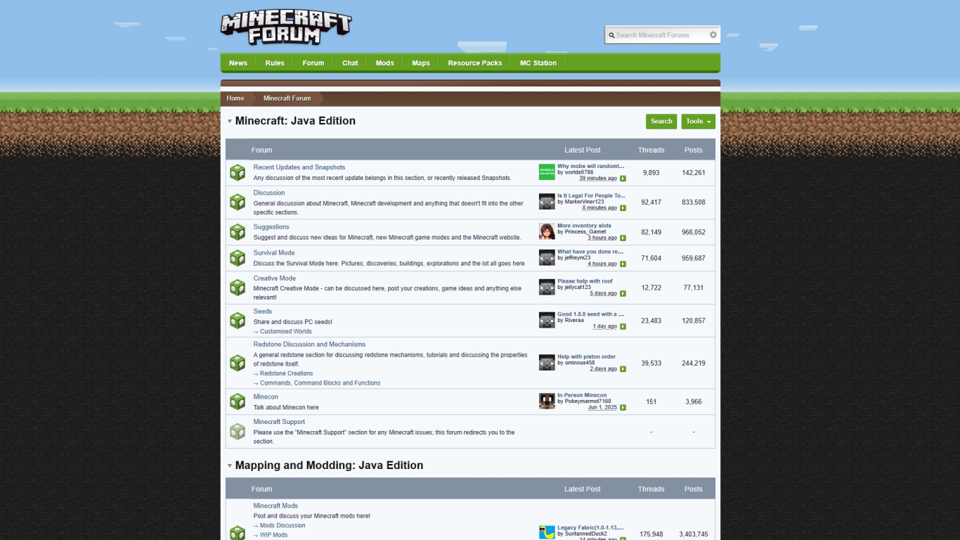 Logotipo do Minecraft Forum