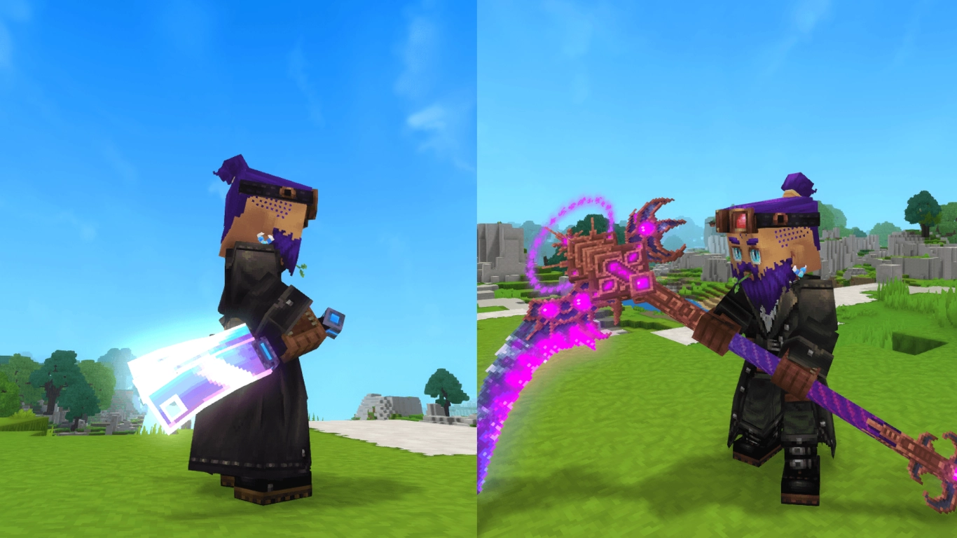 Hytale mod Wan's Wonder Weapons z redkim magičnim orožjem