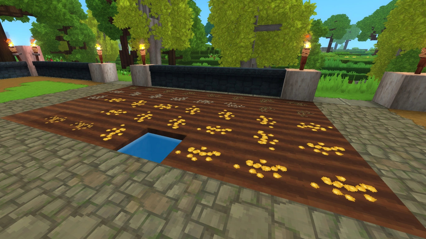 Tarlalar, sulama ve hayvanlarla Hytale çiftliği