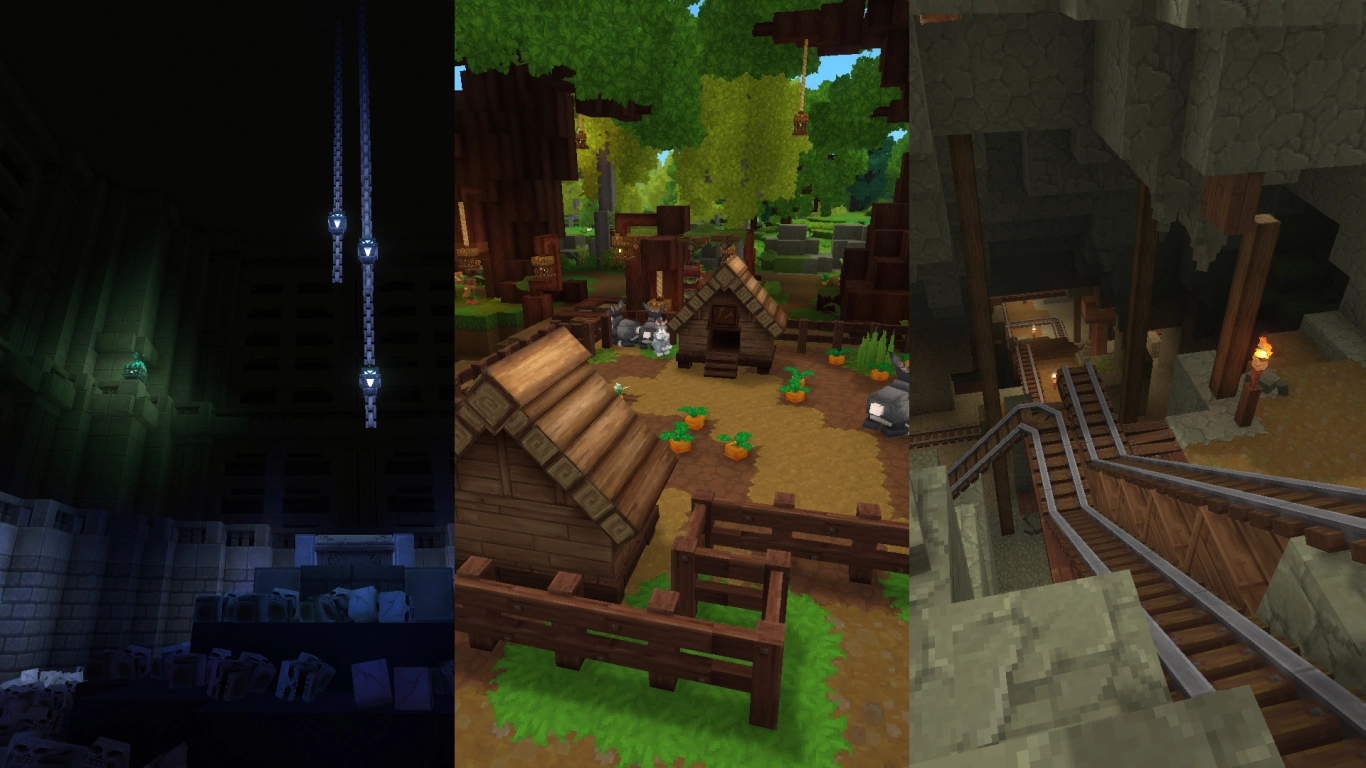 Hytale Zona 1 Strutture: villaggio Kweebec, cripta e miniera