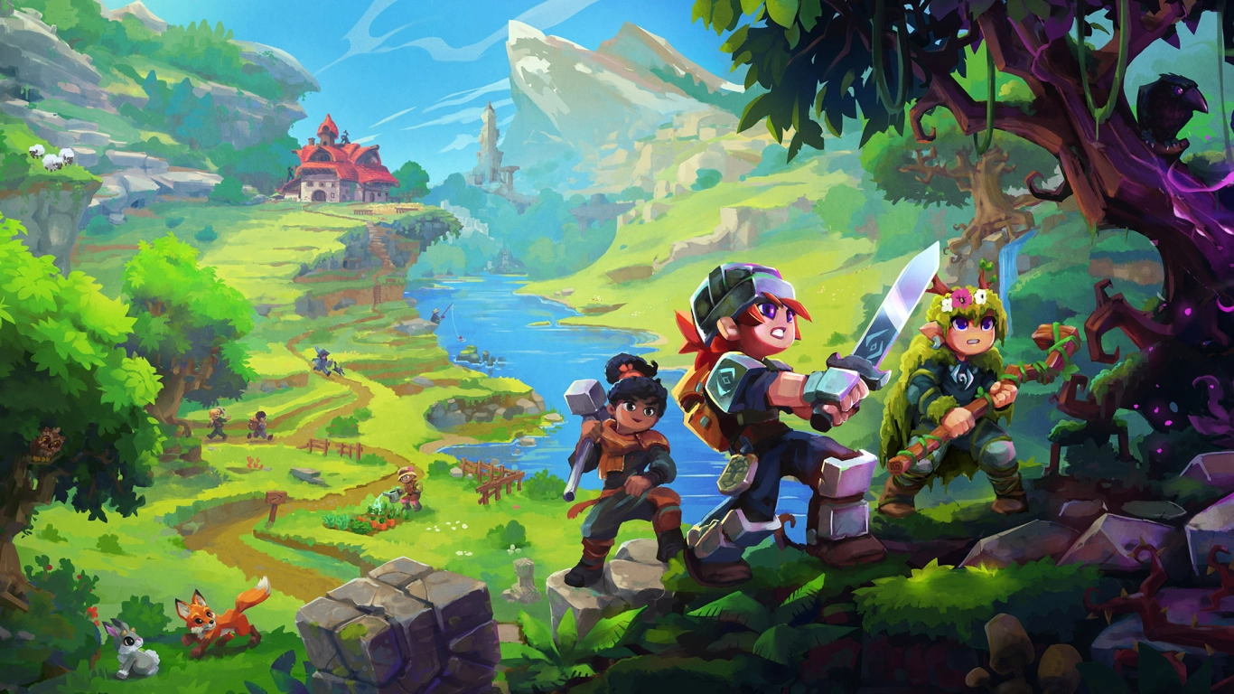 Hytale Angeln Feature mit Spieler am See beim Fischen