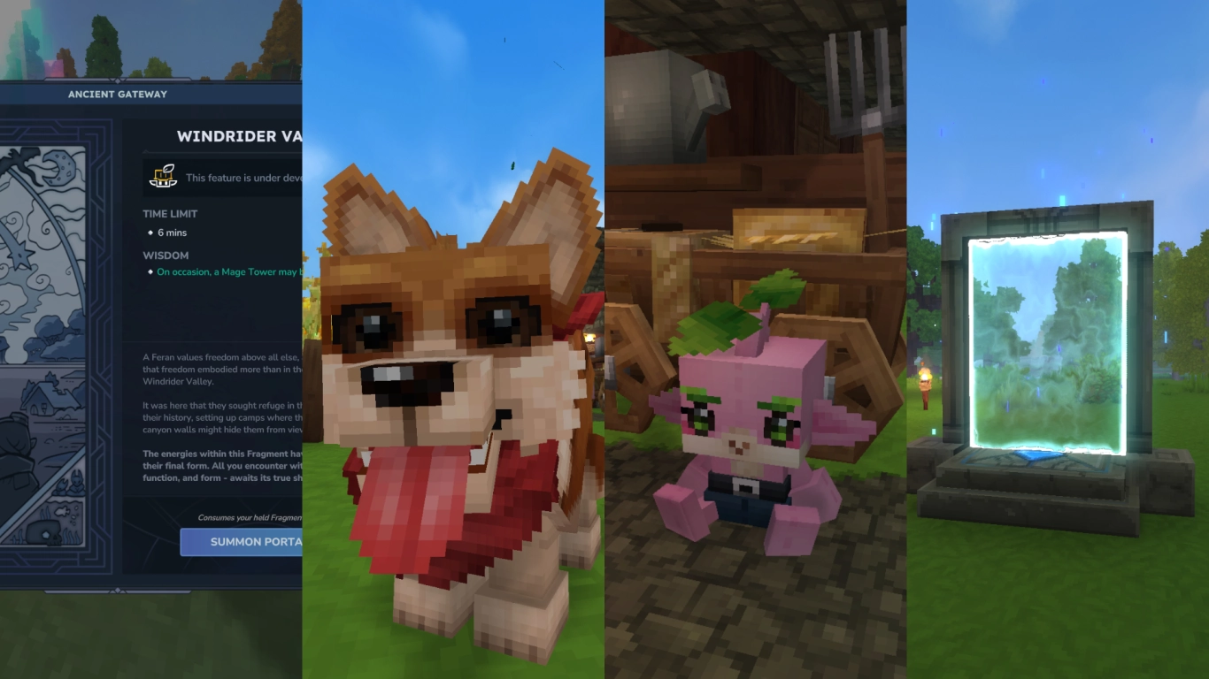 Hytale tidslinje med belöningar för minnen och milstolpar