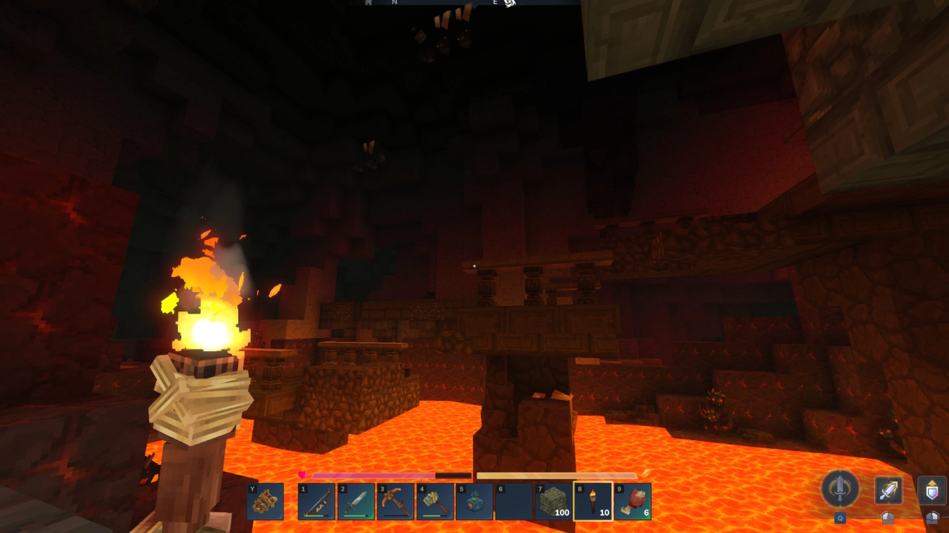 Hytale Höhle mit Kupferadern und ersten Eisen-Vorkommen