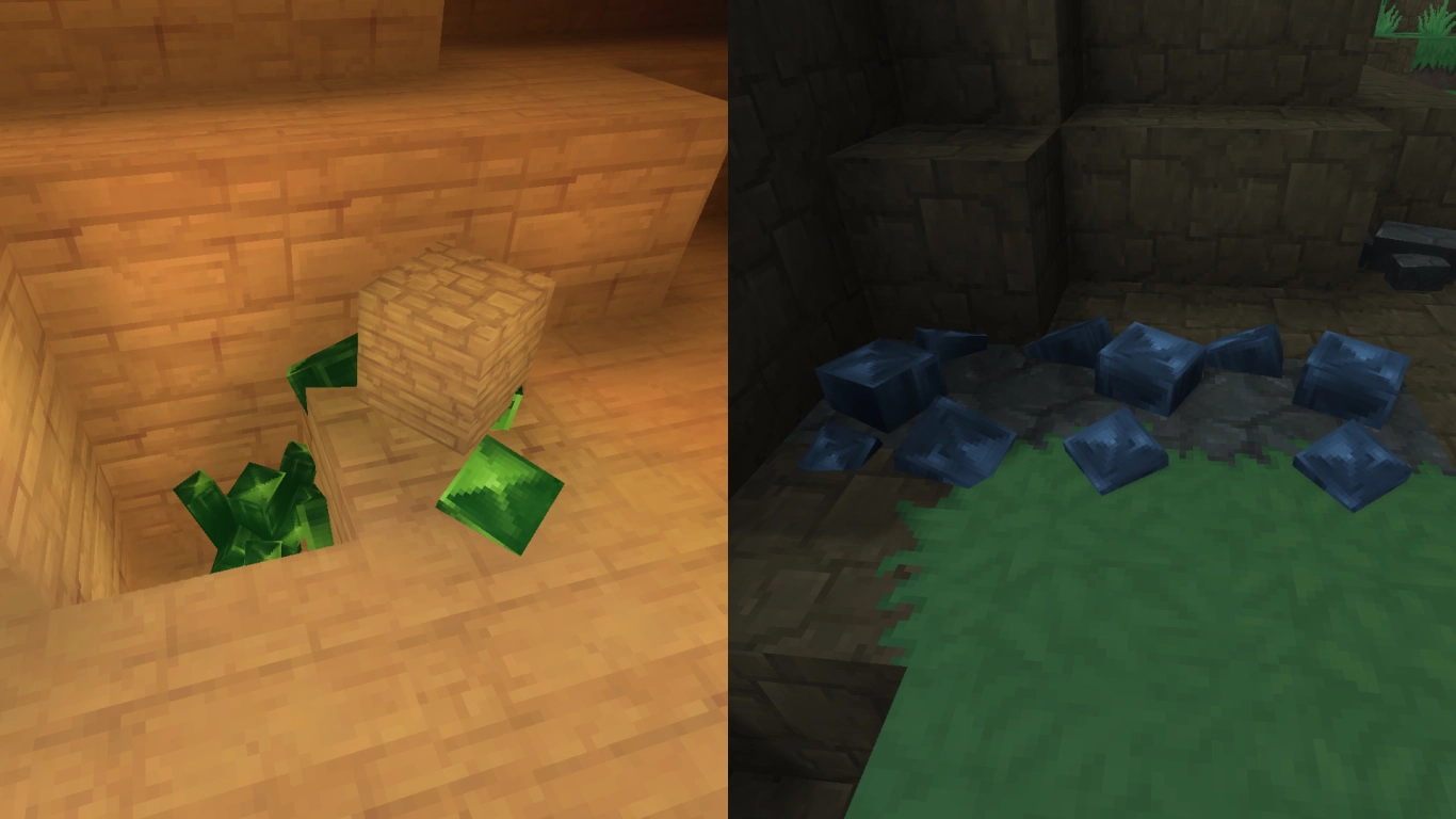 Hytale Wüste in Zone 2 und verschneite Berge in Zone 3 mit Ressourcen