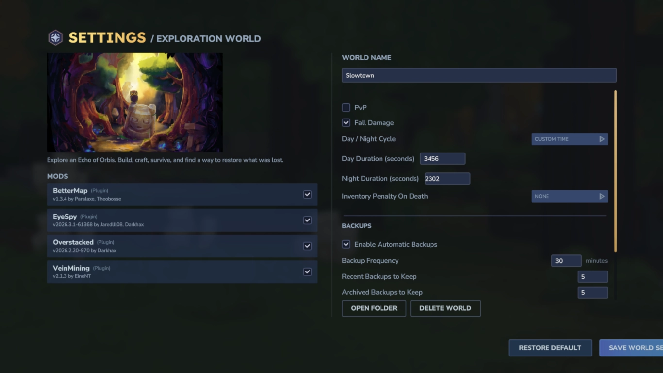Hytale Modliste im Spiel aktivieren und deaktivieren