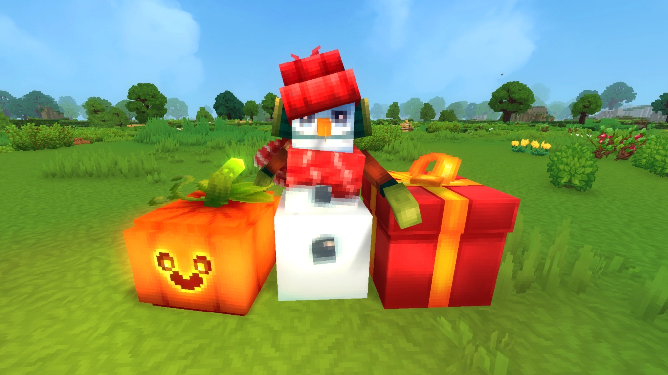 Hytale: decoración estacional para Halloween y Navidad