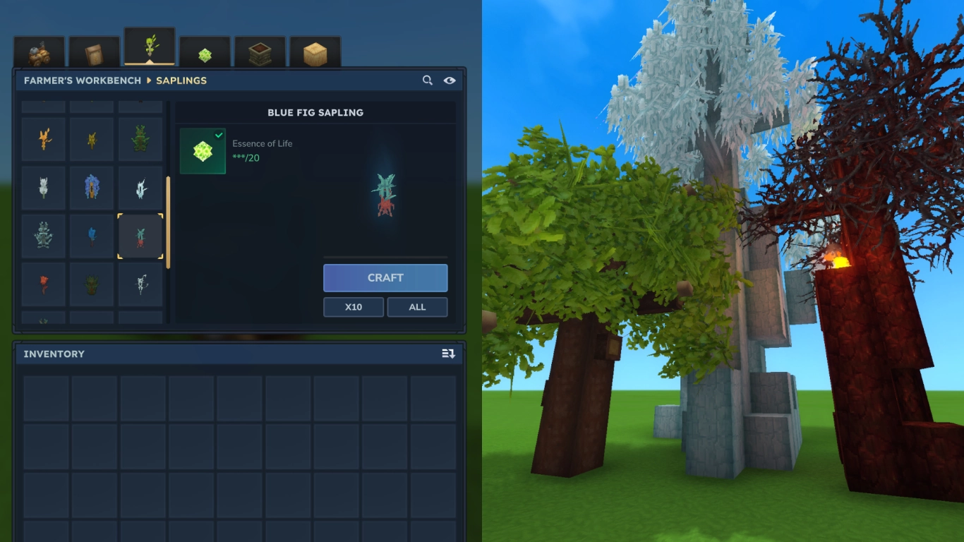 Hytale Farmer's Workbench : nouveaux arbres, plants et essences de bois dans la mise à jour 4