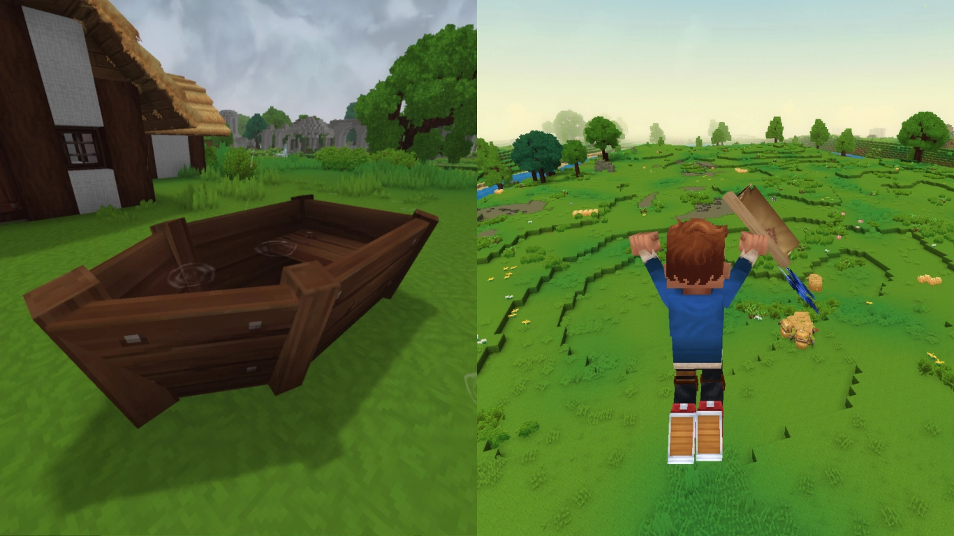 Hytale Trasporto: barche per gli oceani e alianti per i cieli