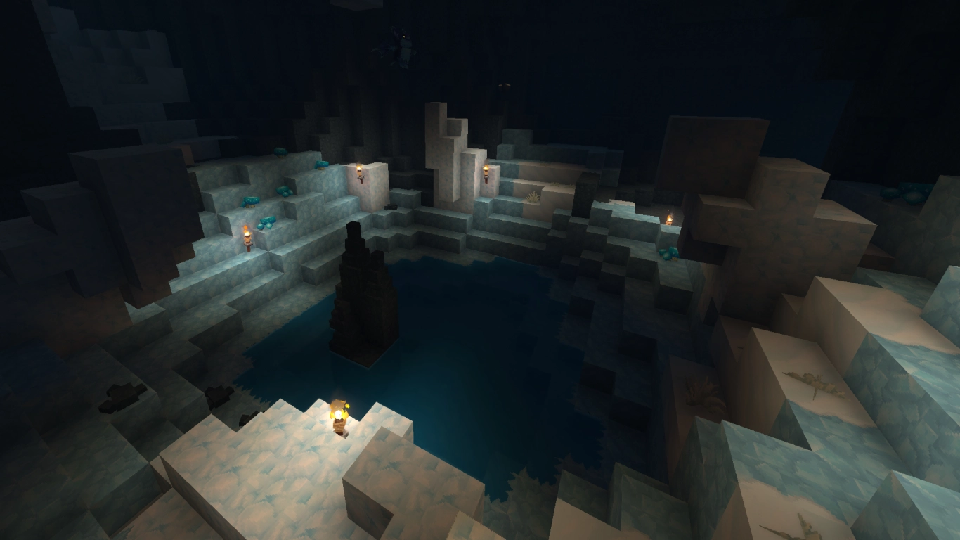 Hytale zóna 3 ledové jeskyně se Shale, Slate a Cobalt