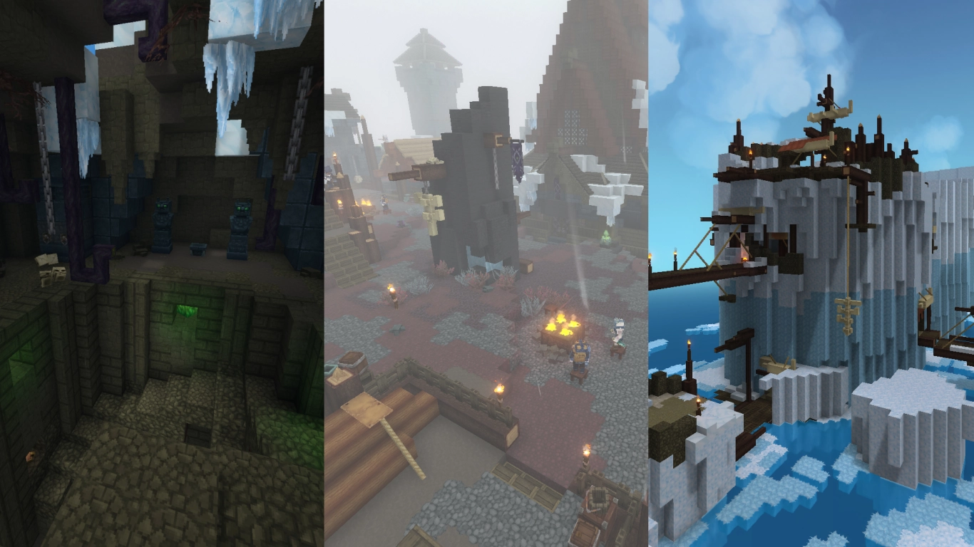 Hytale Whisperfrost Frontiers – stavby, vesnice Outlanderů a rituální místa