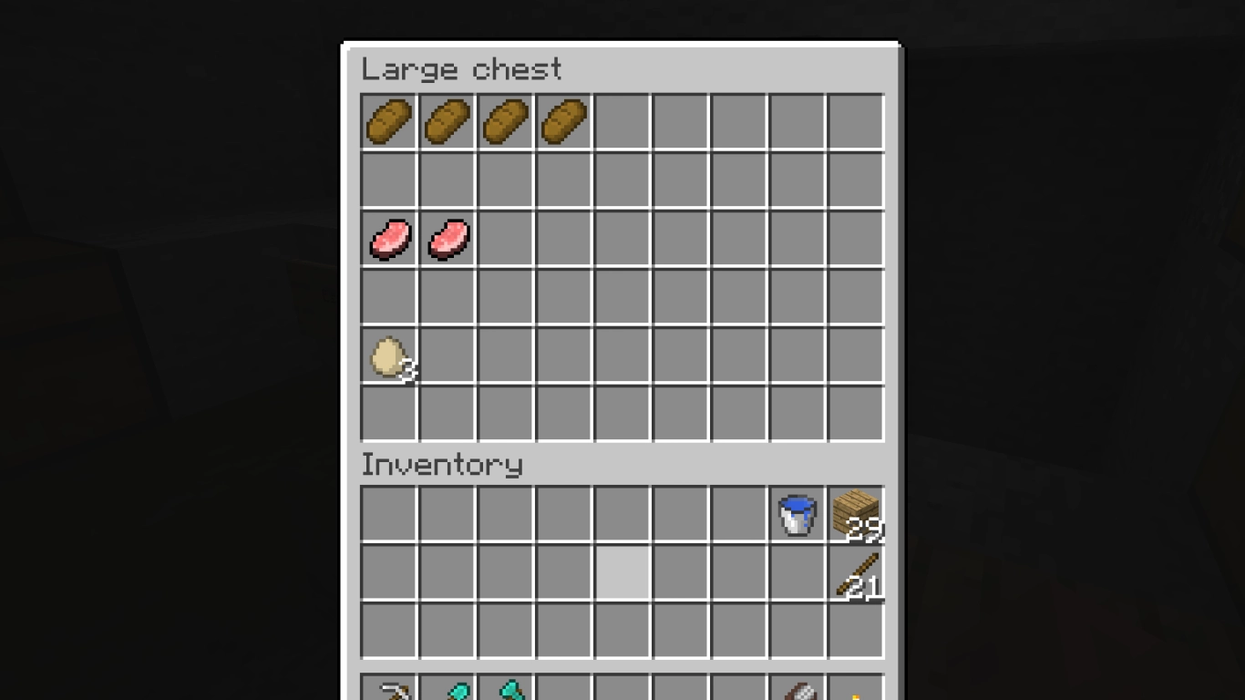 Frühe Minecraft-Versionen ohne stapelbare Items