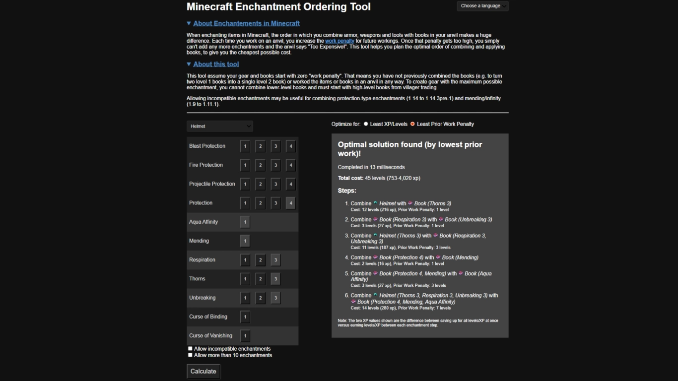 Tips mot För dyrt! på städet i Minecraft