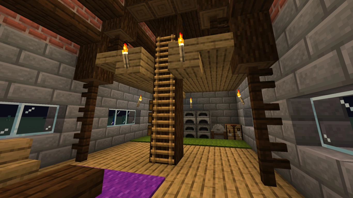 Gut ausgeleuchtete Minecraft-Base verhindert Monster-Spawns