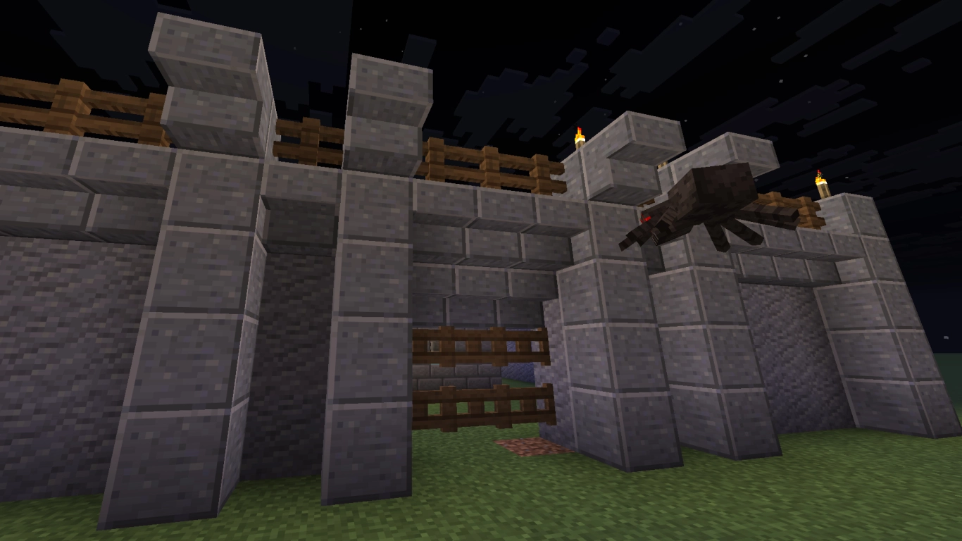 Schützende Mauer um eine Minecraft-Base