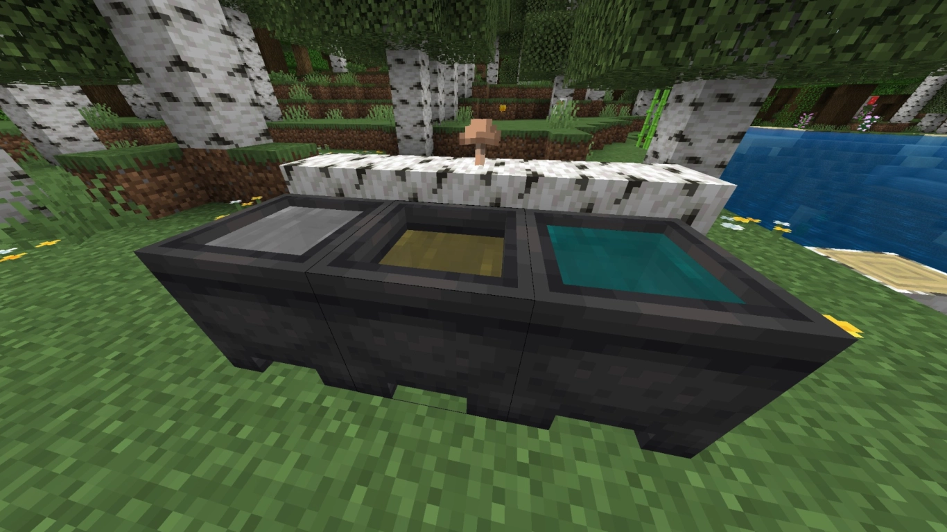 Minecraft Bedrock cauldrons for dyeing armor and storing potions