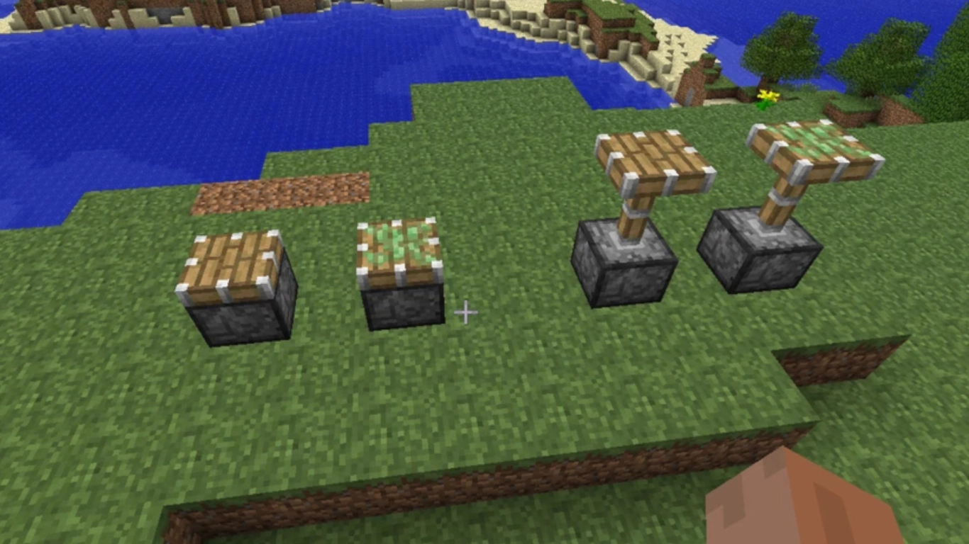 Minecraft Beta 1.7 avec pistons et cisailles pour la redstone