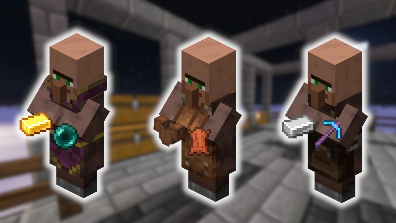 Minecraft Balıkçı köylü: Büyülü olta ve ip karşılığında zümrüt