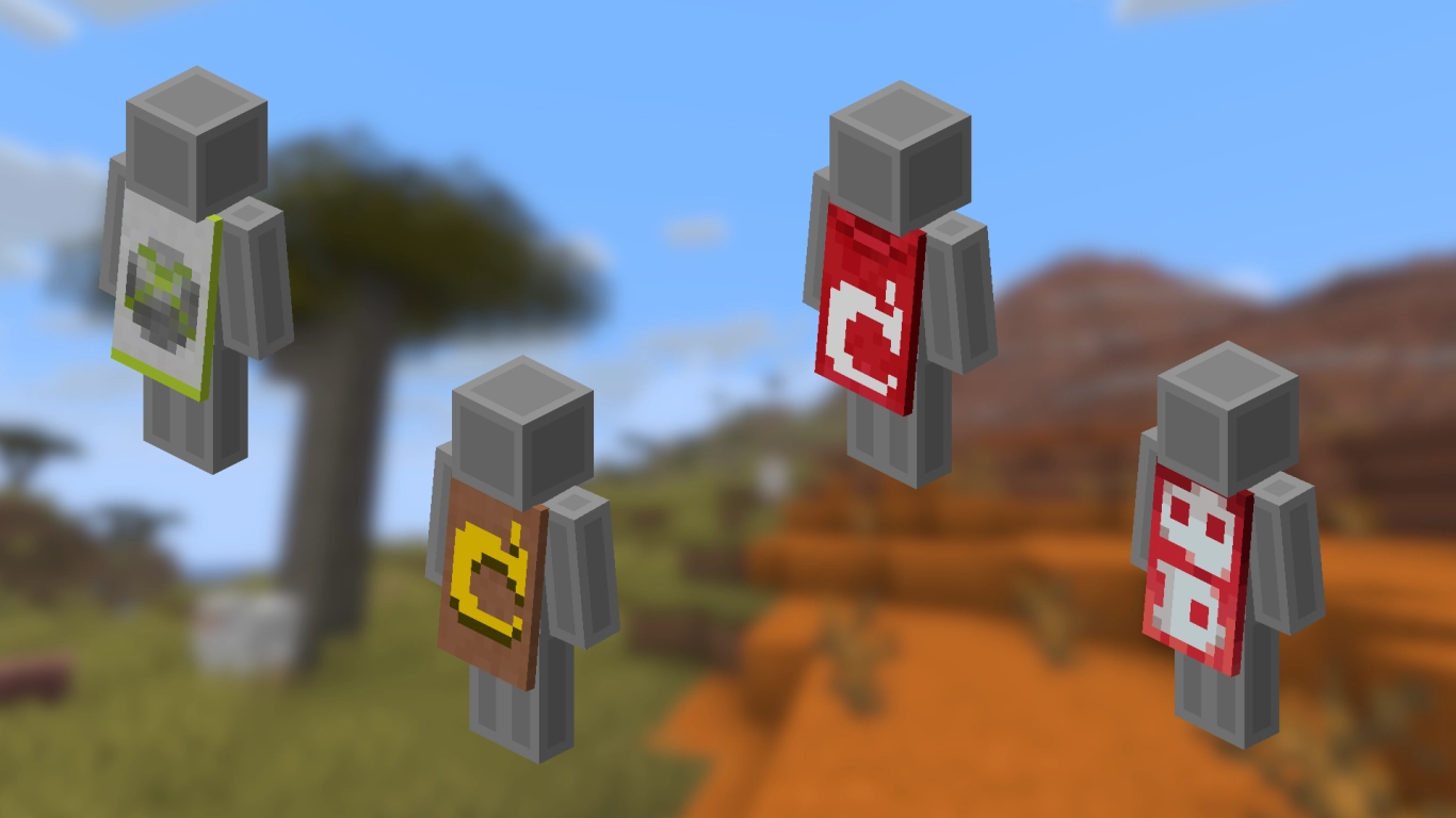 Aperçu des capes exclusives des développeurs Mojang et Microsoft