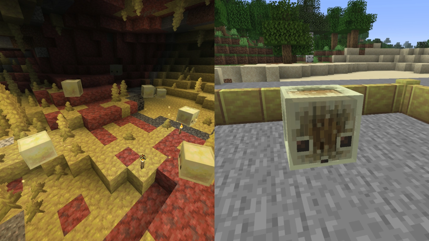Svavelkub i Minecraft tar över blockegenskaper