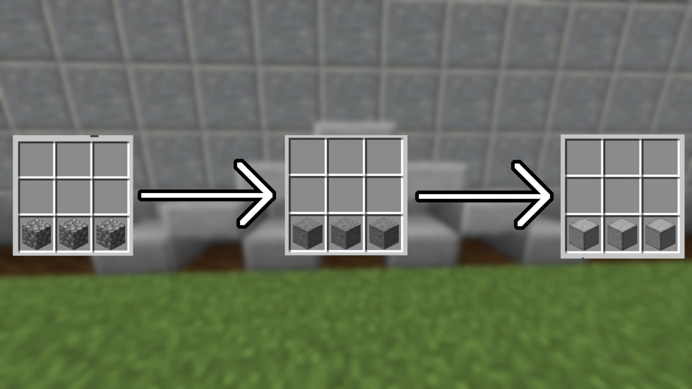 Minecraft glatte Steinstufen Rezept und Änderungen