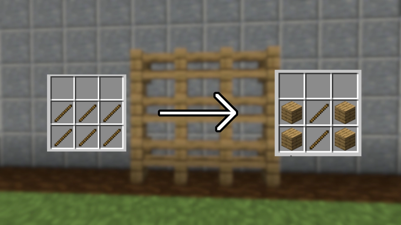 Minecraft Zaun craften altes und neues Rezept