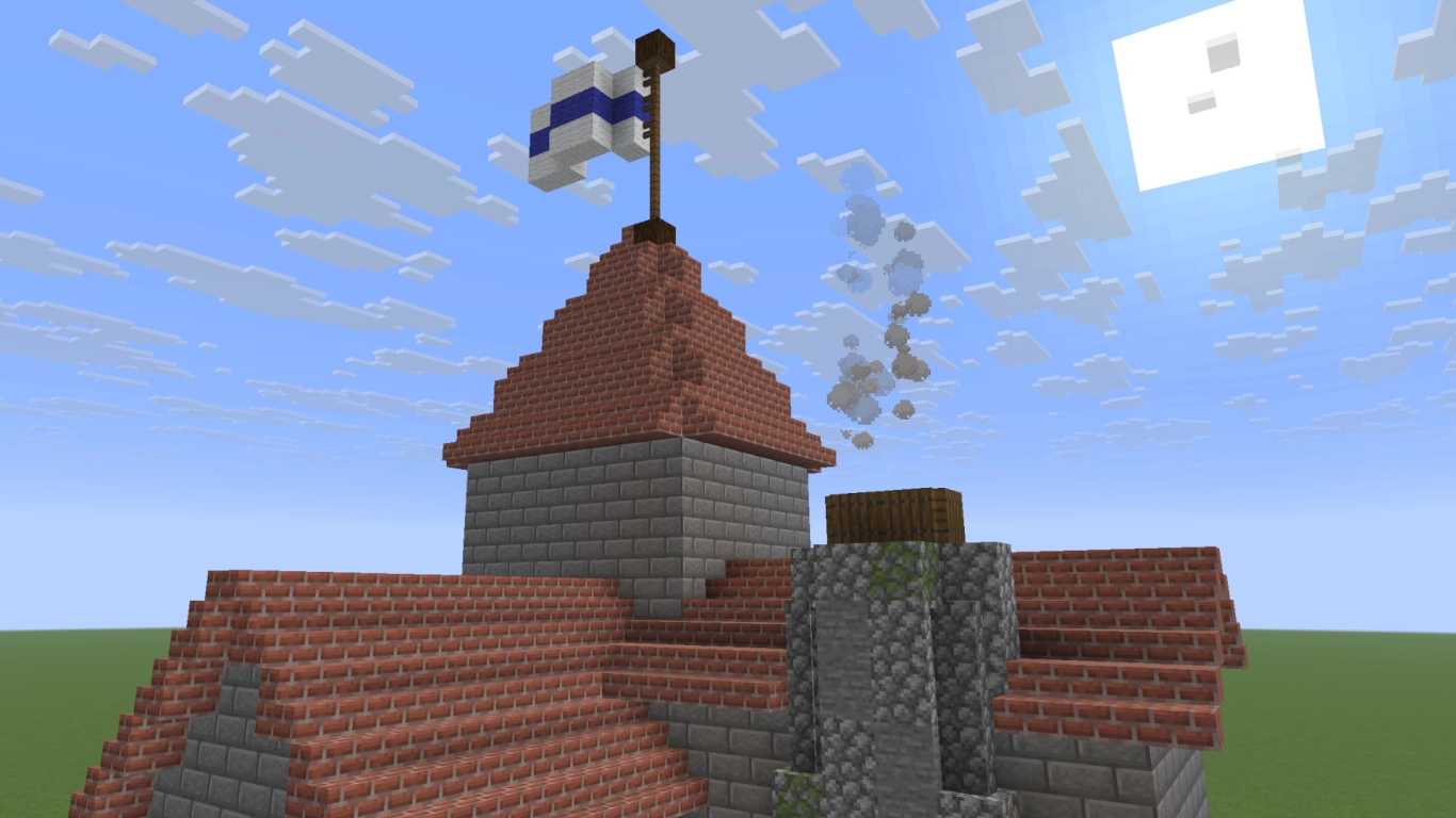 Detalles para el tejado en Minecraft: buhardilla, chimenea, terraza y más decoraciones