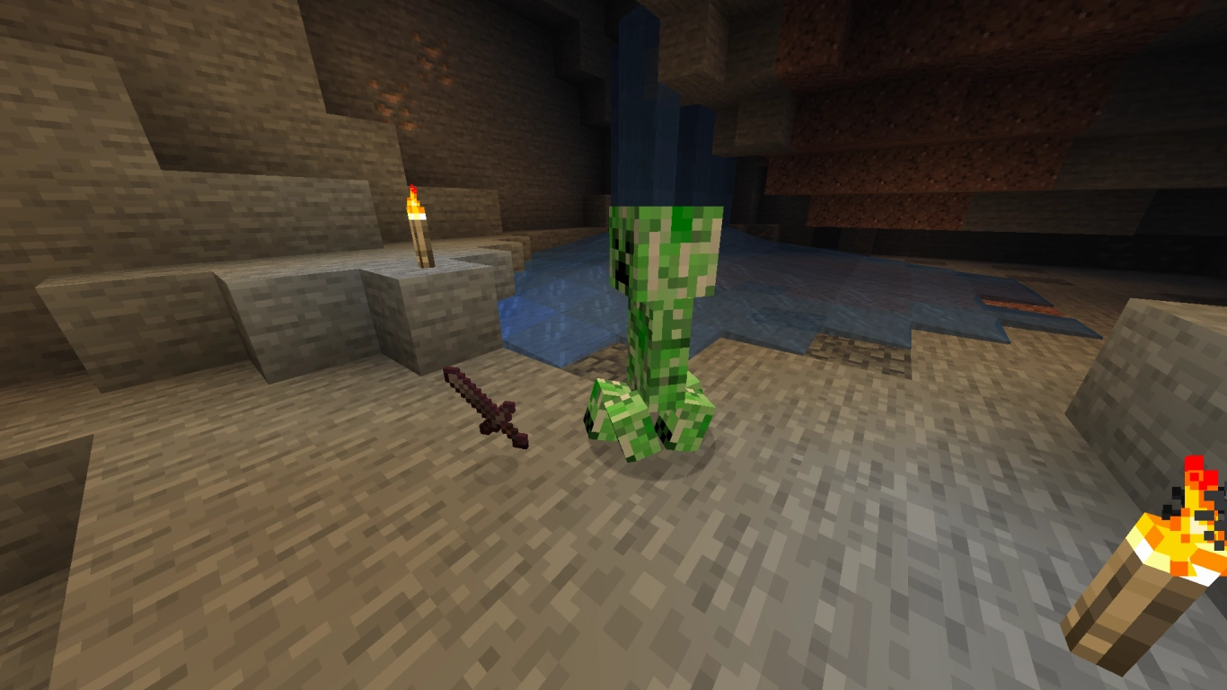 Minecraft værktøj smidt med Q-tasten ved et uheld risiko i kamp