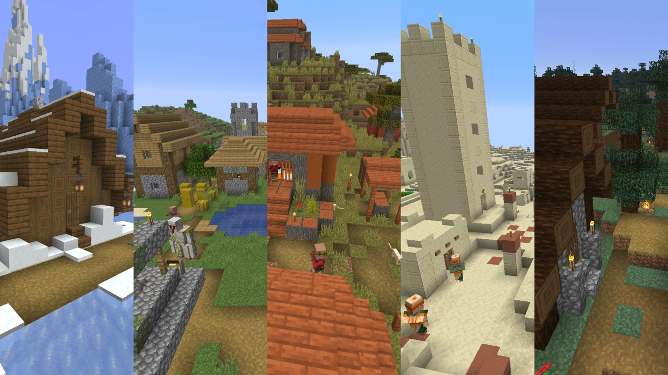 Alle Minecraft Dorf-Varianten nach Biom mit Häuserstilen und Loot