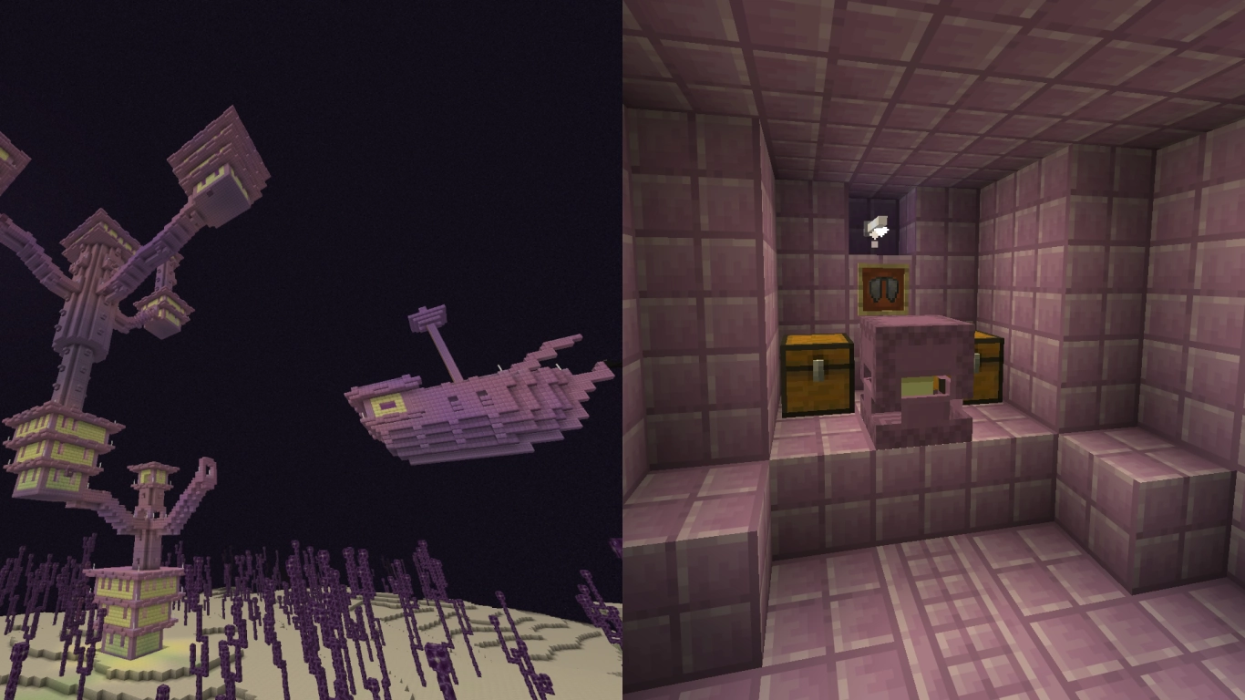 Minecraft Elytra im Endschiff einer Endsiedlung finden