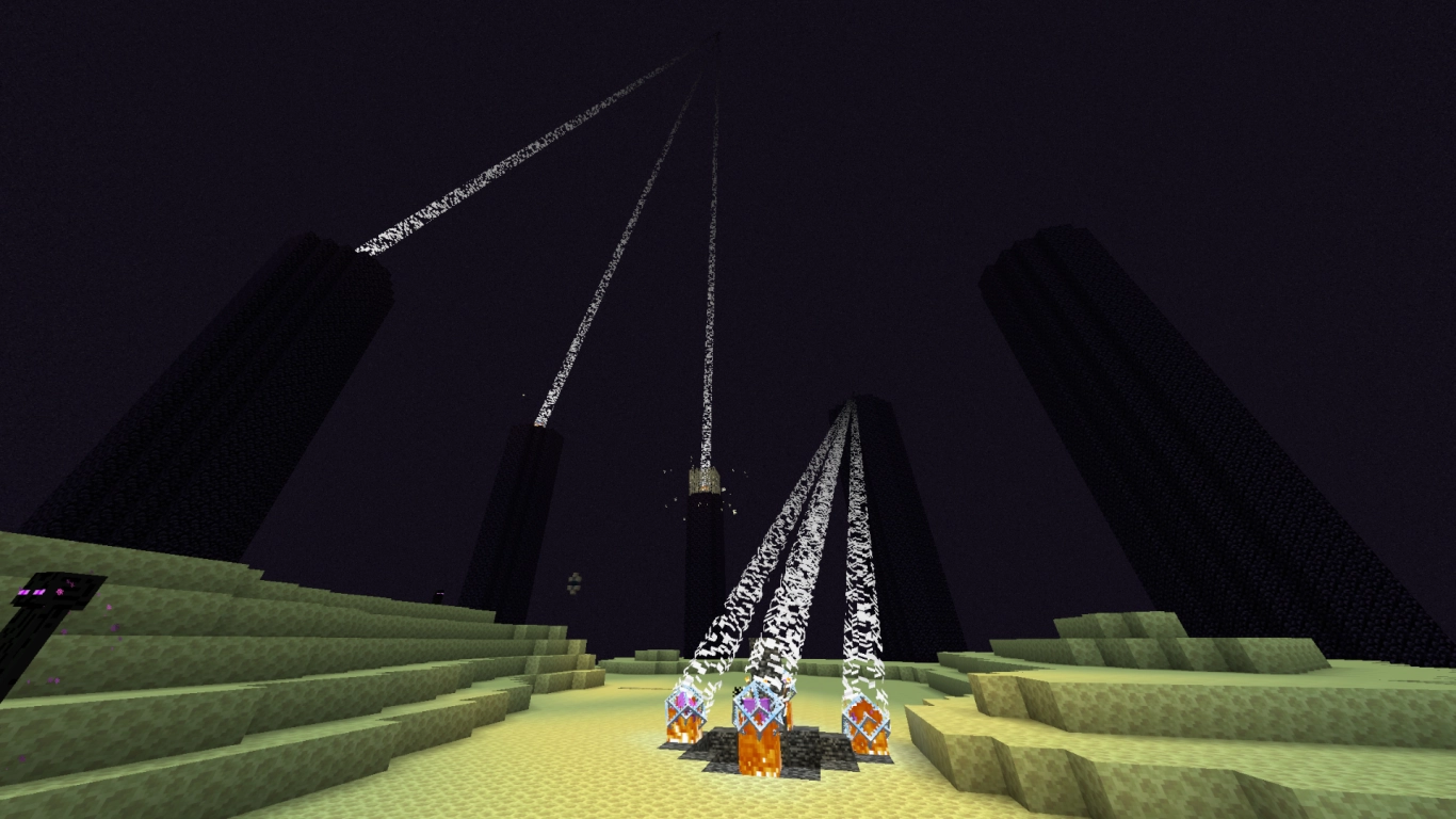 Minecraft Enderkristalle platzieren und den Enderdrachen erneut beschwören