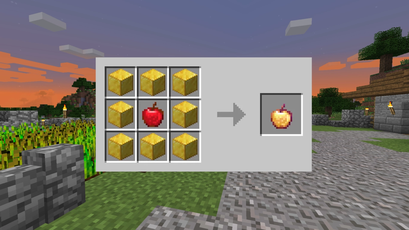 Minecraft verzauberter goldener Apfel craften